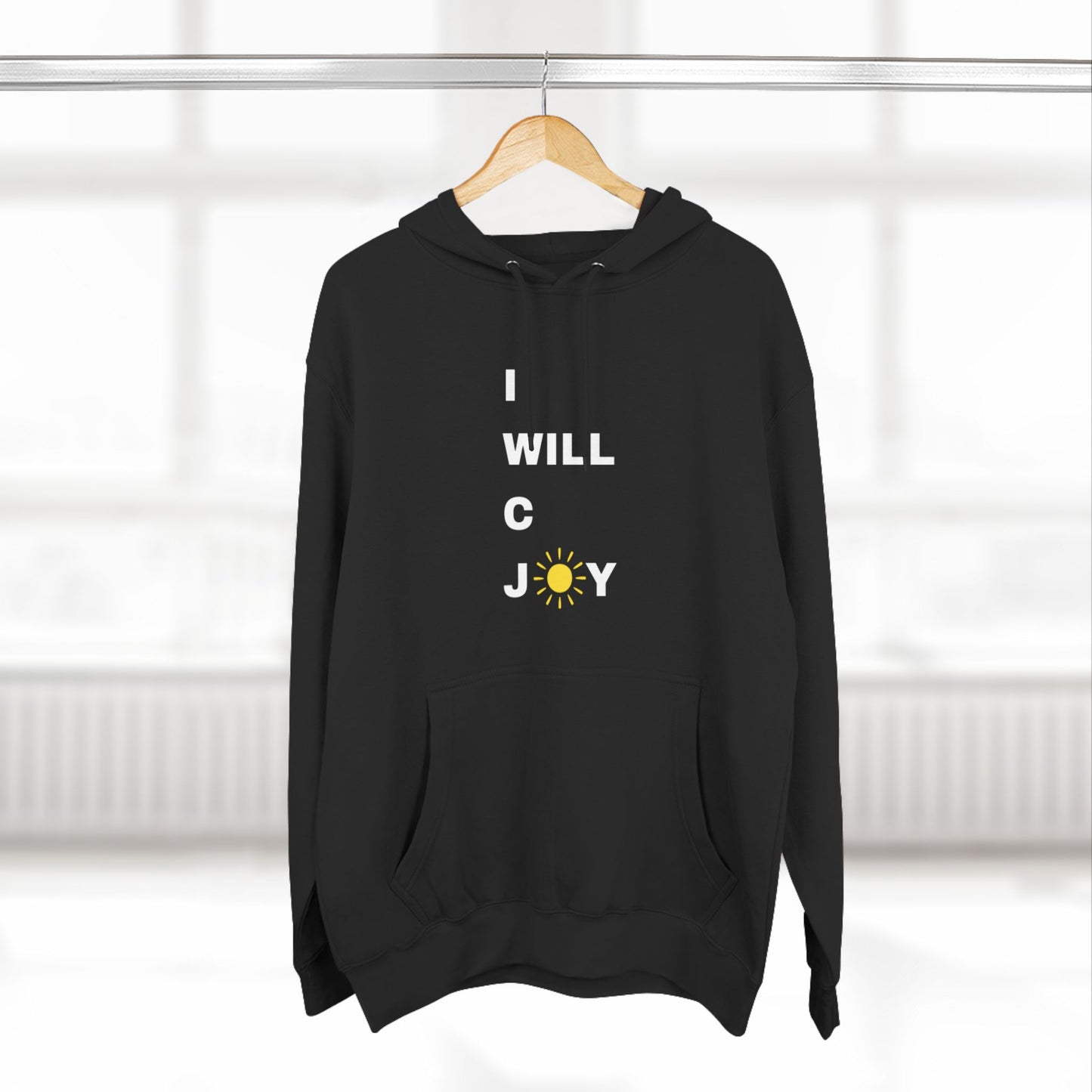 iWillcJoy™ Three-Panel Fleece Hoodie