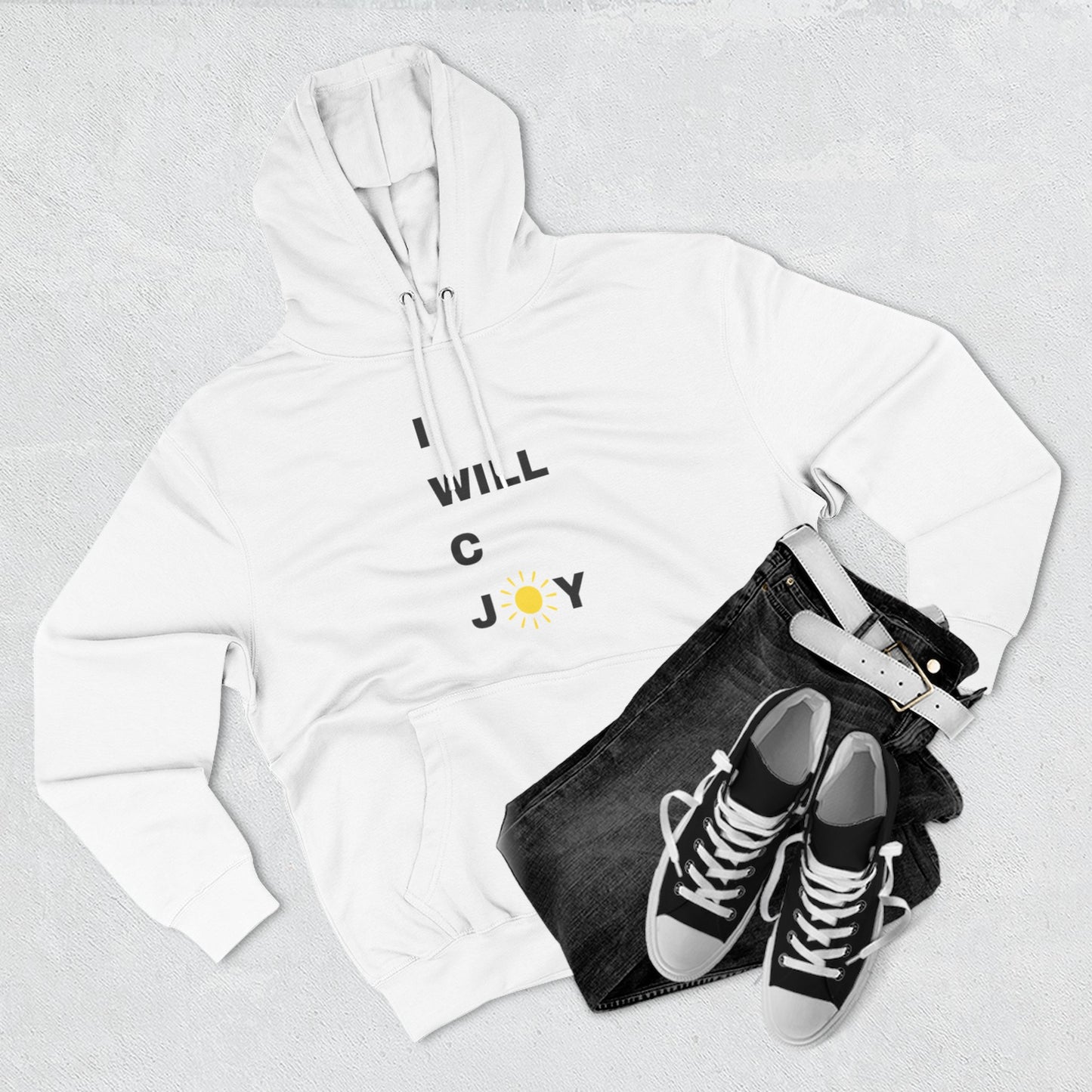 iWillcJoy Three-Panel Fleece Hoodie