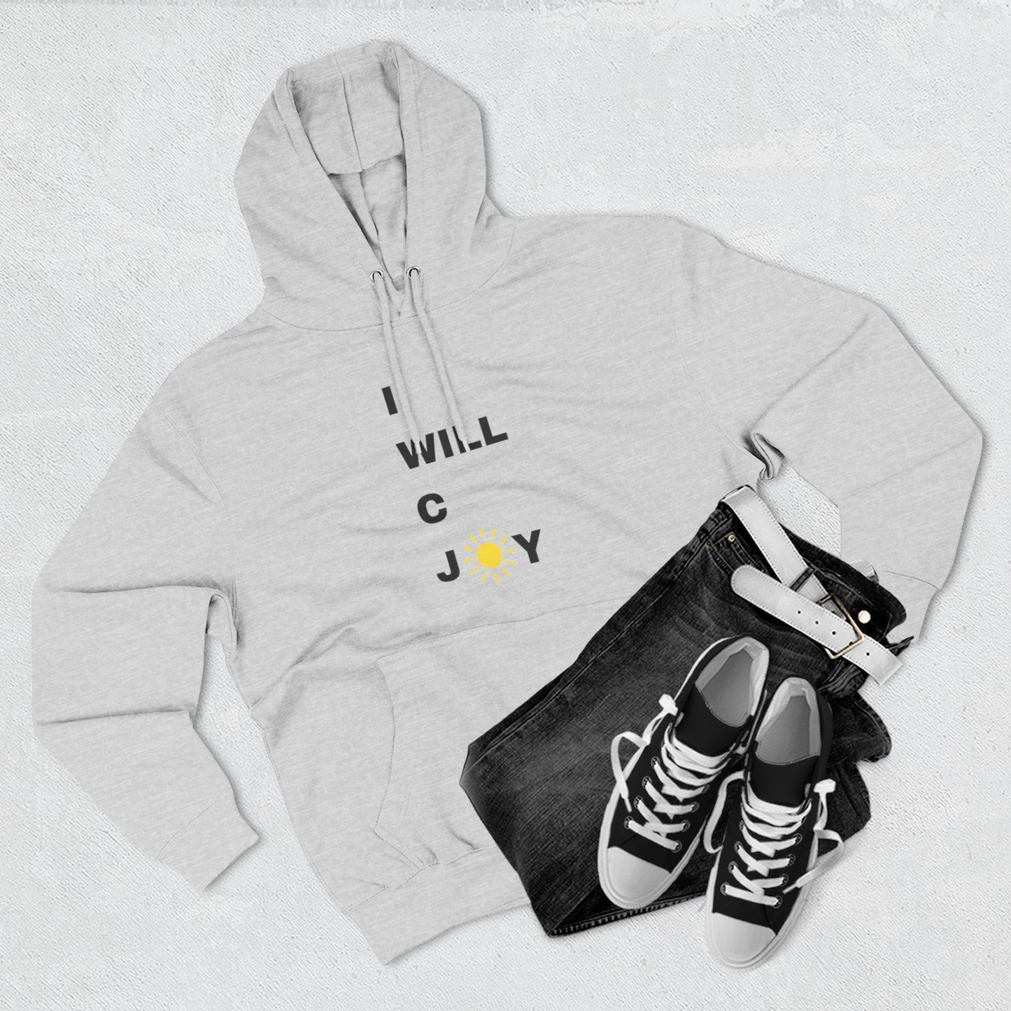 iWillcJoy Three-Panel Fleece Hoodie