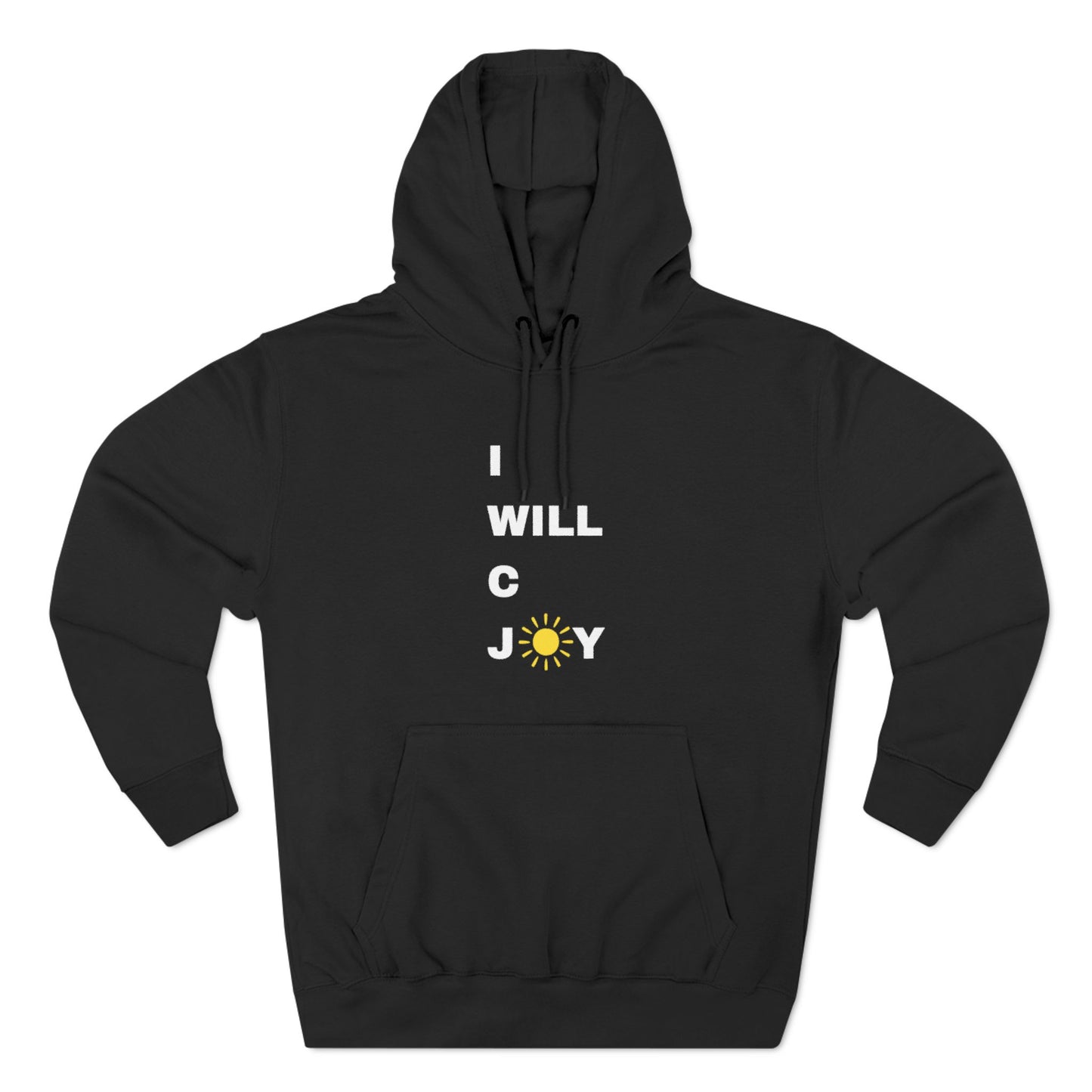iWillcJoy™ Three-Panel Fleece Hoodie