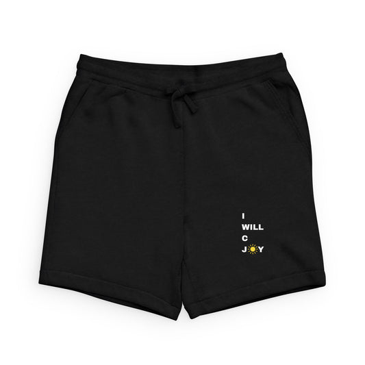 iWillcJoy™ Black Sweatshorts - Casual Motivational Lounge Shorts