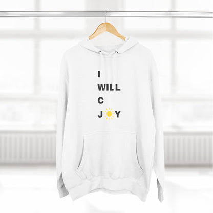 iWillcJoy™ Three-Panel Fleece Hoodie