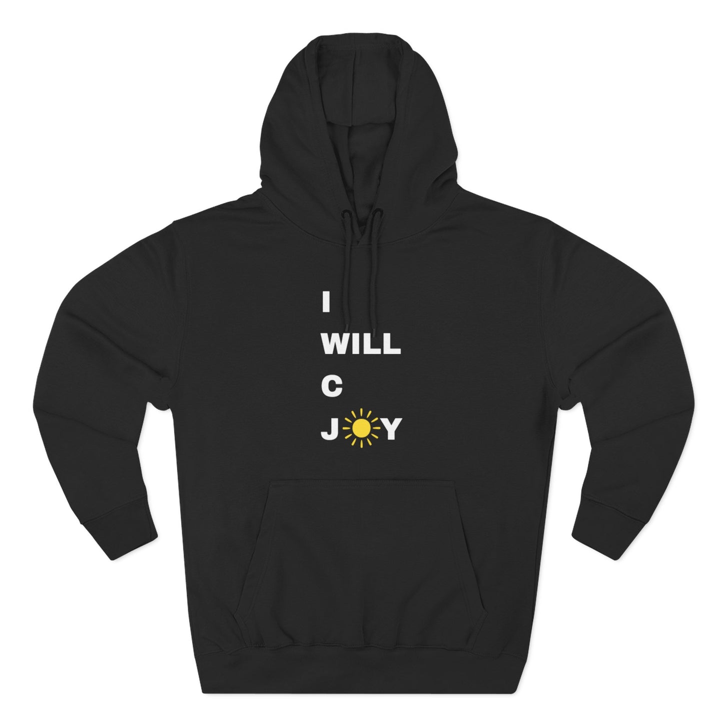 iWillcJoy™ Three-Panel Fleece Hoodie