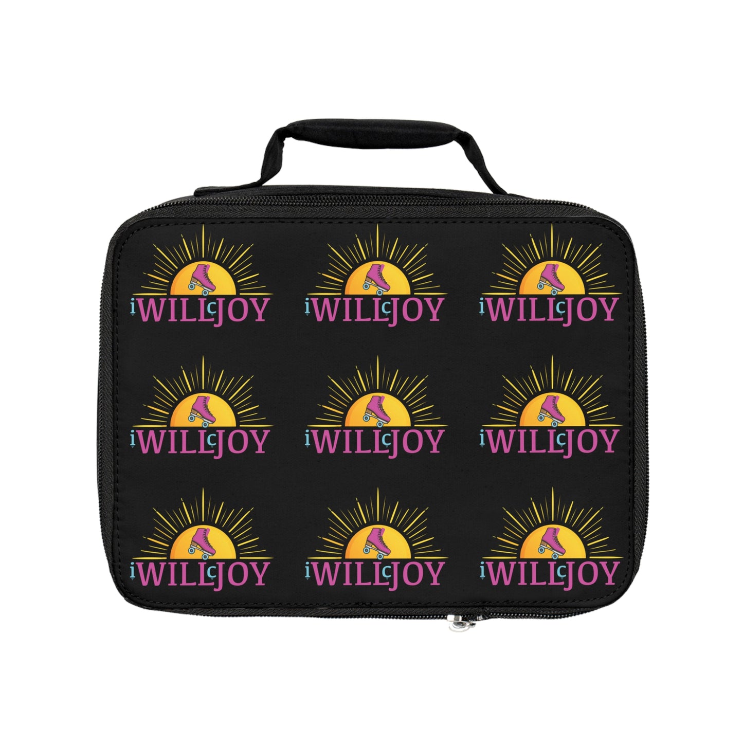 iWillcJoy™ Insulated Lunch Bag – Roller Skate + Sunrise Pattern