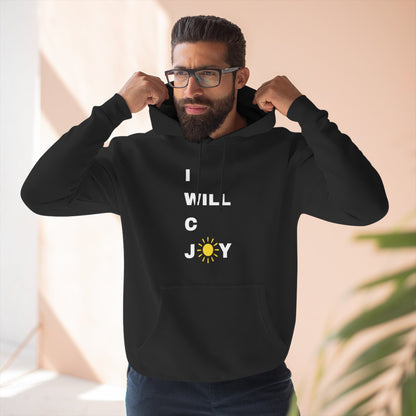 iWillcJoy™ Three-Panel Fleece Hoodie