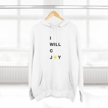 iWillcJoy™ Three-Panel Fleece Hoodie