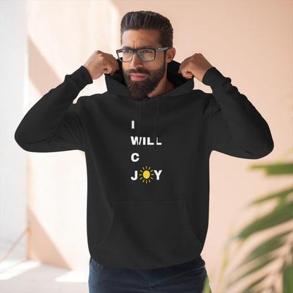 iWillcJoy™ Three-Panel Fleece Hoodie