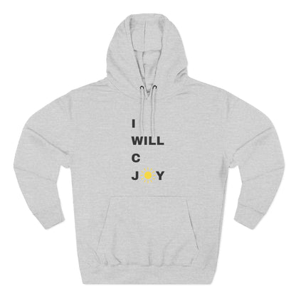 iWillcJoy™ Three-Panel Fleece Hoodie